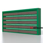 Планкен для забора Printec под дерево 120 mm RAL 6002 – покрытие матовое, толщина 0,45 мм в Сухуме  | фото 1