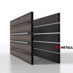 Планкен для забора Printec под дерево 120 mm RAL 8019 – покрытие порошковое, толщина 0,45 мм в Сухуме  | фото 1