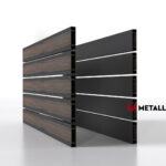 Планкен для забора Printec под дерево 120 mm RAL 7024 – покрытие полиэстер, толщина 0,45 мм в Сухуме  | фото 1