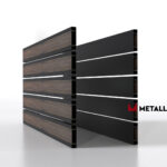 Планкен для забора Printec под дерево 120 mm RAL 9005 – покрытие порошковое, толщина 0,45 мм в Сухуме  | фото 2