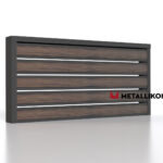 Планкен для забора Printec под дерево 120 mm RAL 7024 – покрытие полиэстер, толщина 0,45 мм в Сухуме  | фото 4