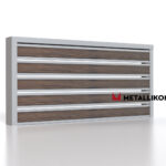 Планкен для забора Printec под дерево 120 mm RAL 7004 – покрытие матовое, толщина 0,45 мм в Сухуме  | фото 3